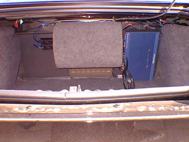 Trunk view of completed system